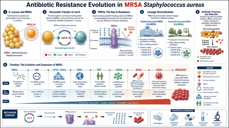 Antibiotic resistance evolution in MRSA Staphylococcus aureus