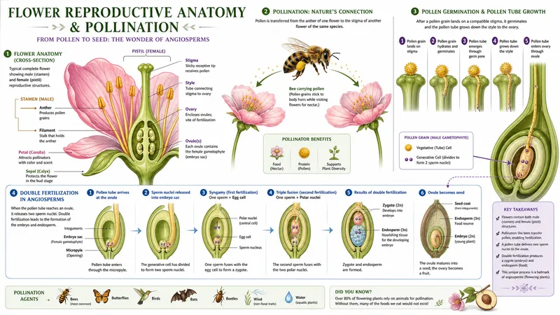 Flower reproductive anatomy and pollination