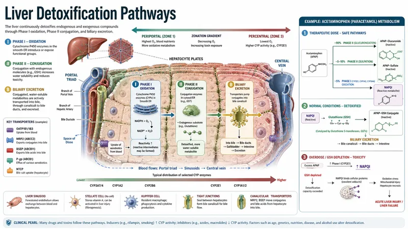 Liver detoxification pathways