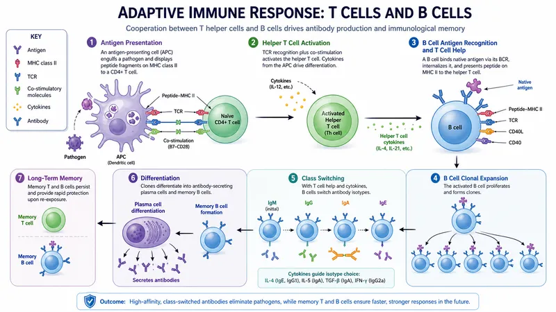 T cell and B cell adaptive immune response