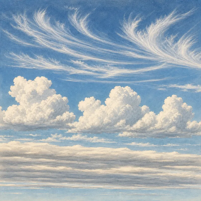 Clouds in a clear sky