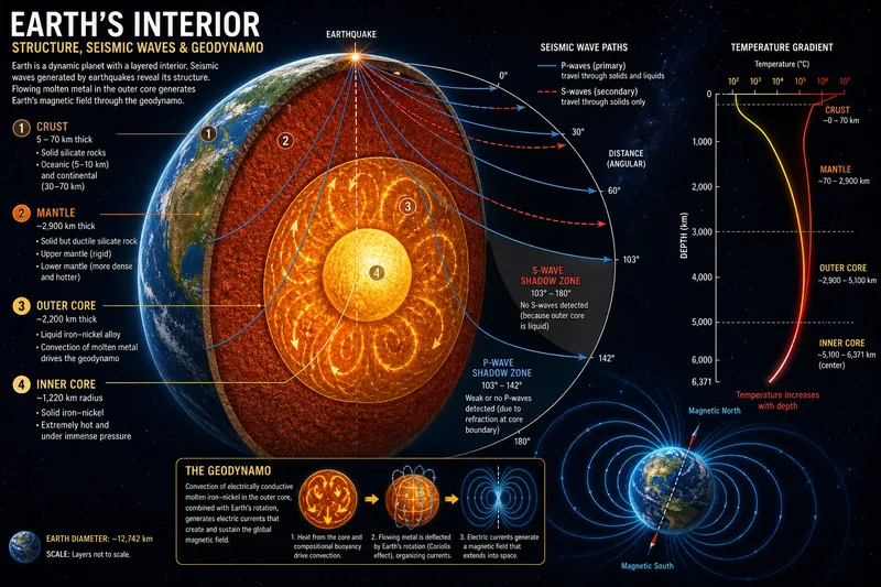Earth's interior layered structure