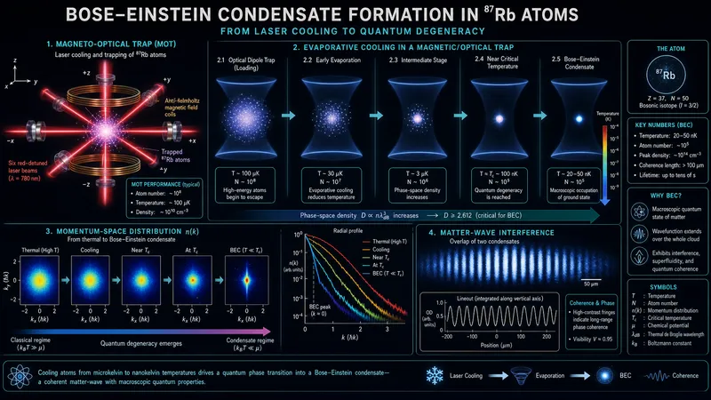 Bose-Einstein condensate formation in laser-cooled rubidium-87 atoms